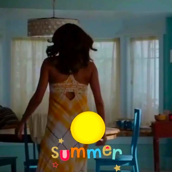 Anthro Holding Horses Cream & Mango Gold Plaid Maxi Dress - Picture 13 of 14